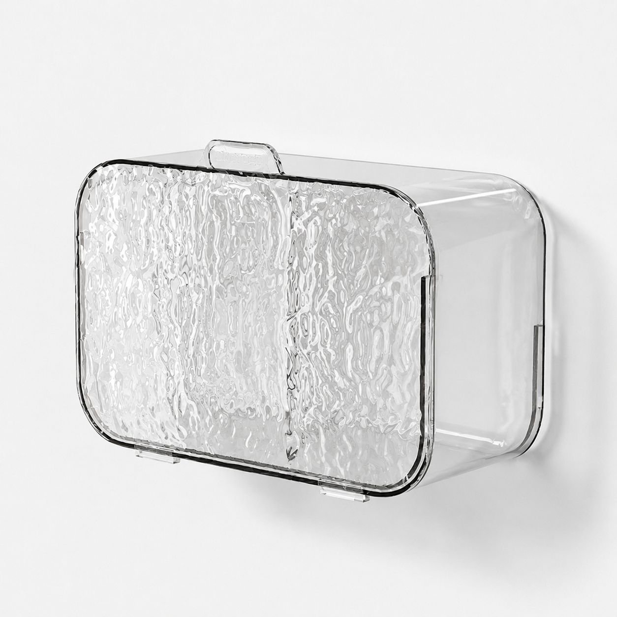 Minimalist Bathroom Multifunctional Cosmetic Box with Glacier Pattern Storage Rack