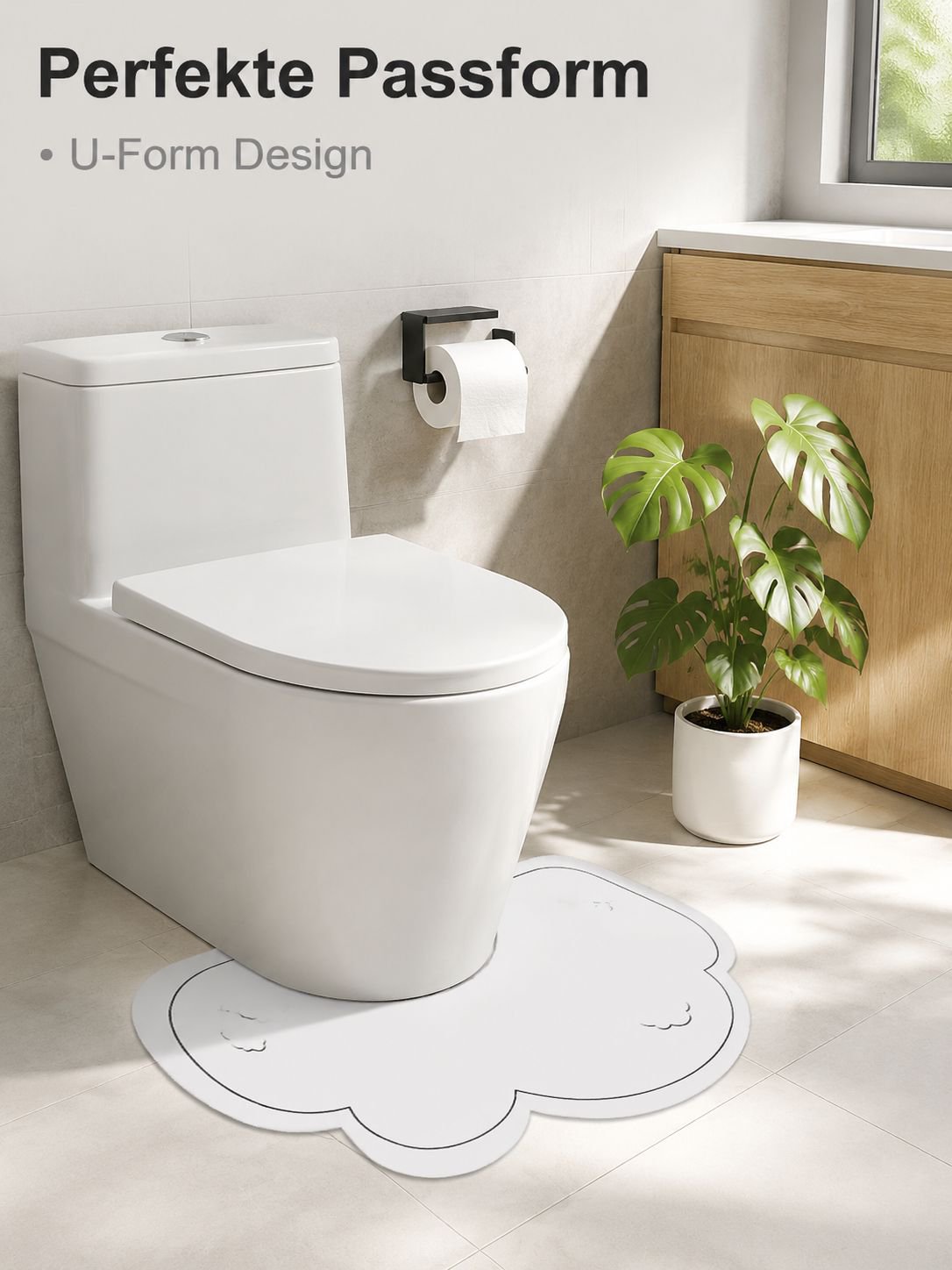 Wasseraufnahme-Badmatte für Toilette