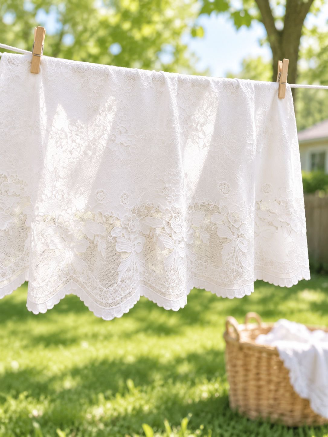 Close-up of waterproof fabric texture on tablecloth
