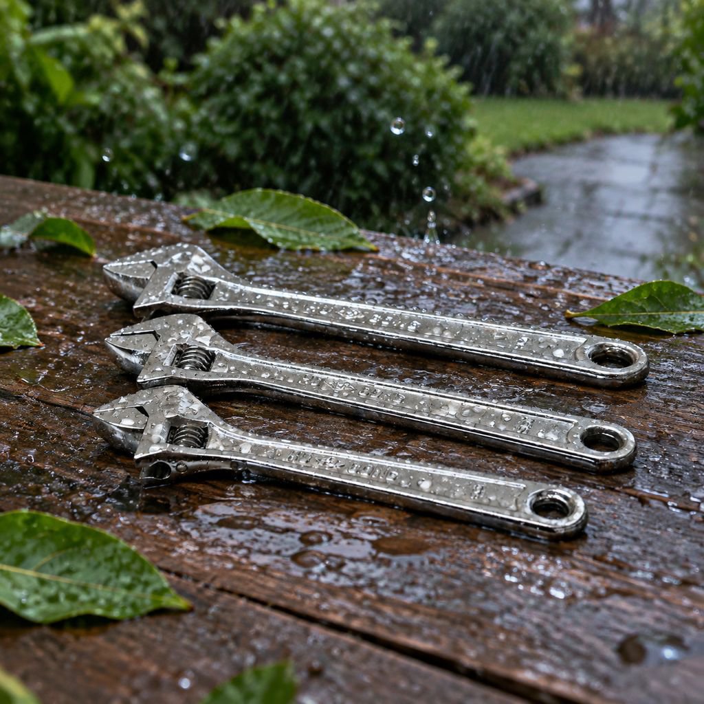 Durable adjustable wrench with ergonomic grip