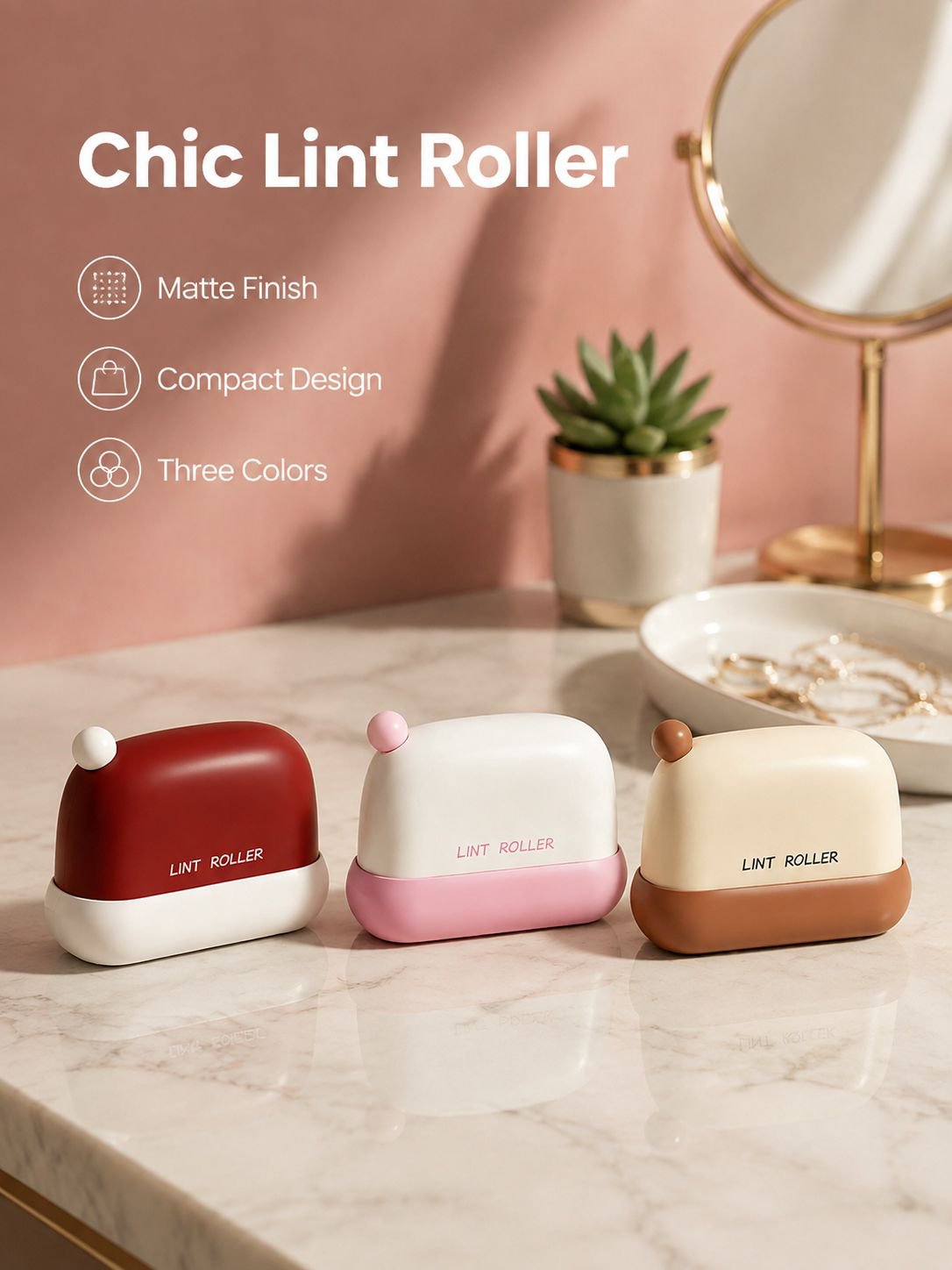 Compact Sticky Lint Roller, Pet Hair Remover for Clothes