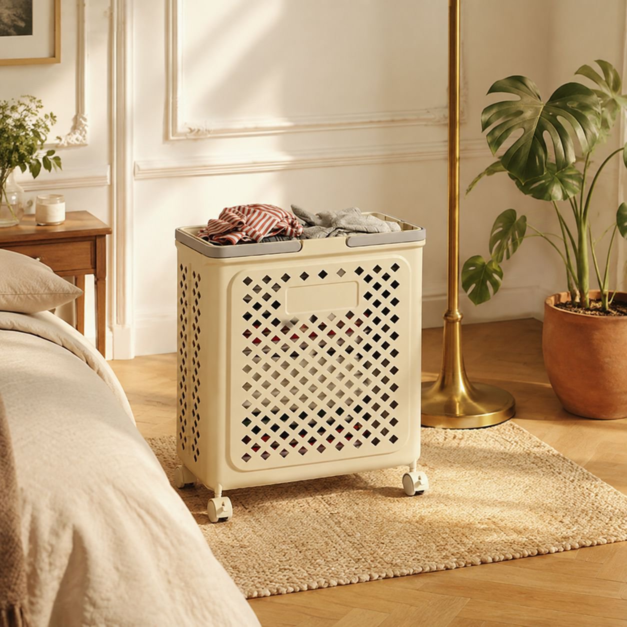 Panier à linge grande capacité multifonction pliable