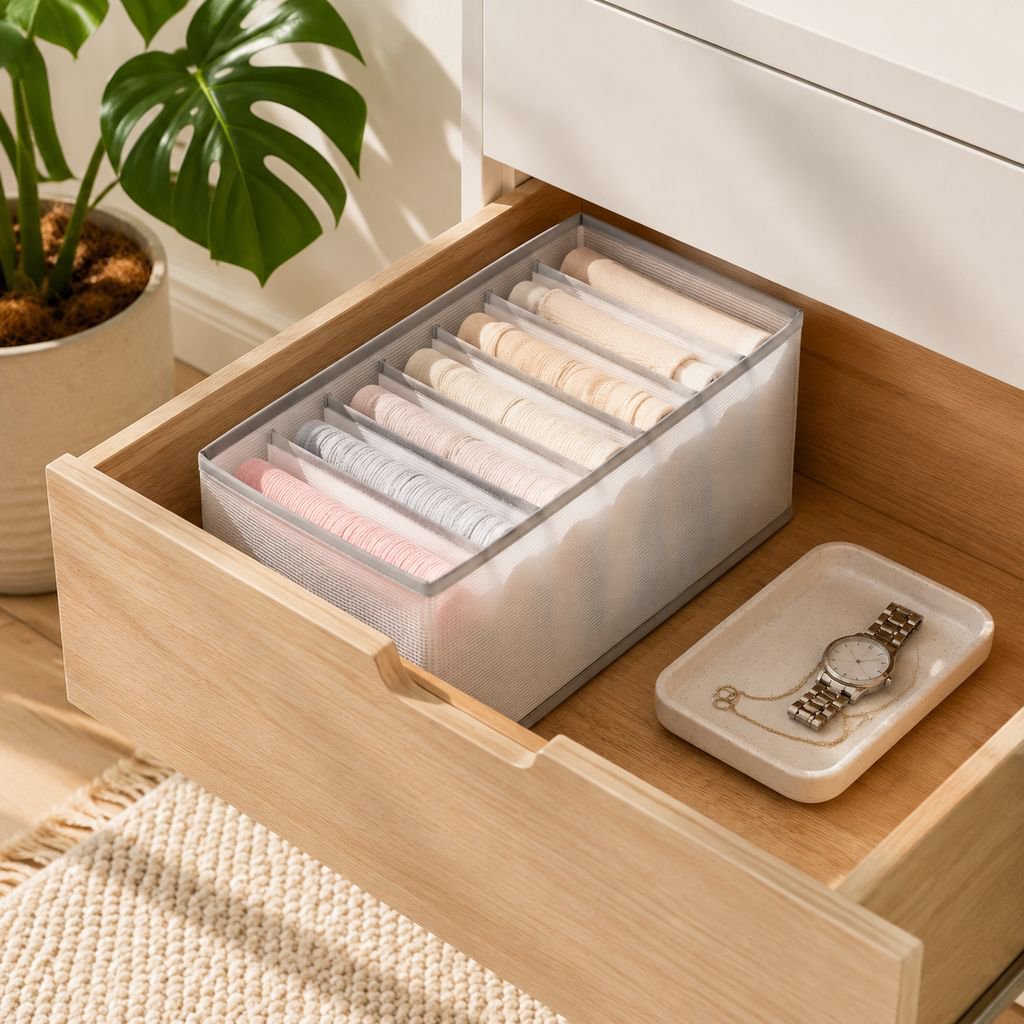 Transparent PP board washable wardrobe drawer organizer