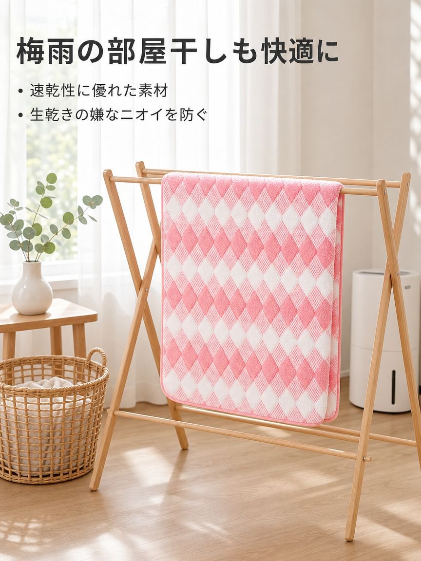 厚手で吸水性に優れたタオル
