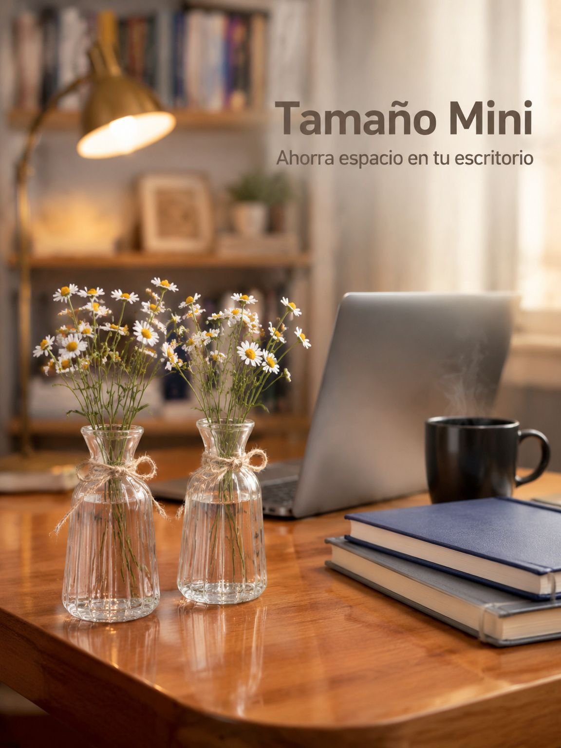 Mini florero de vidrio grabado estilo vintage francés, transparente para hidroponía