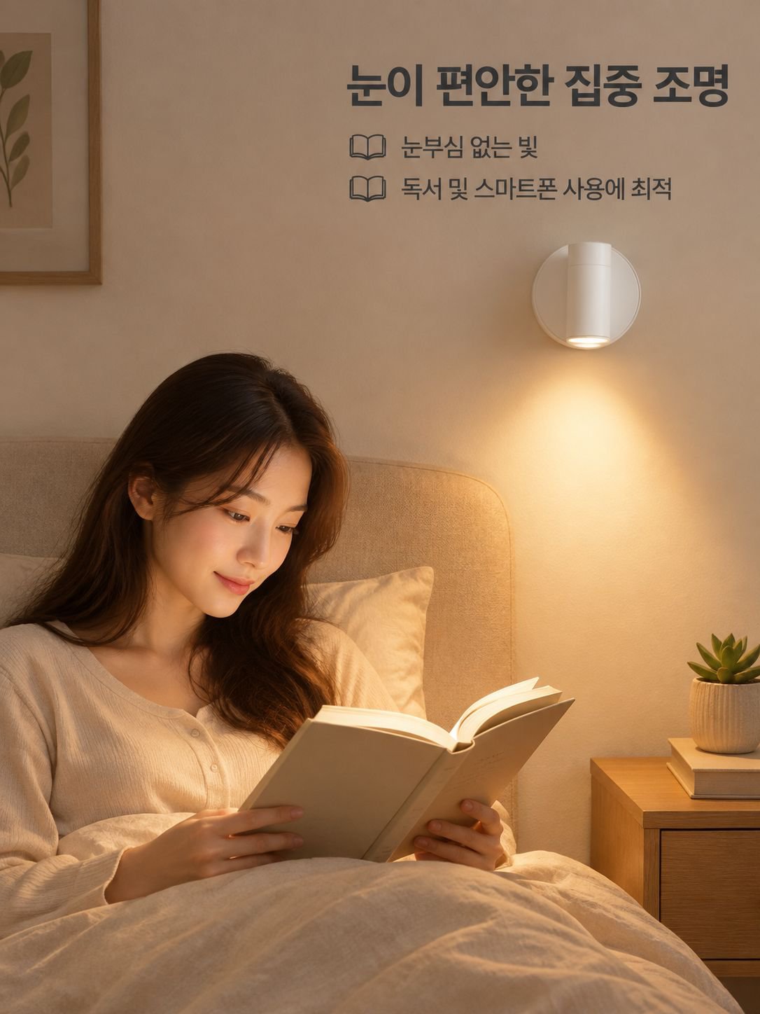 마그네틱 무선 벽등 무타공 충전 침실 침대 머리맡 야간등