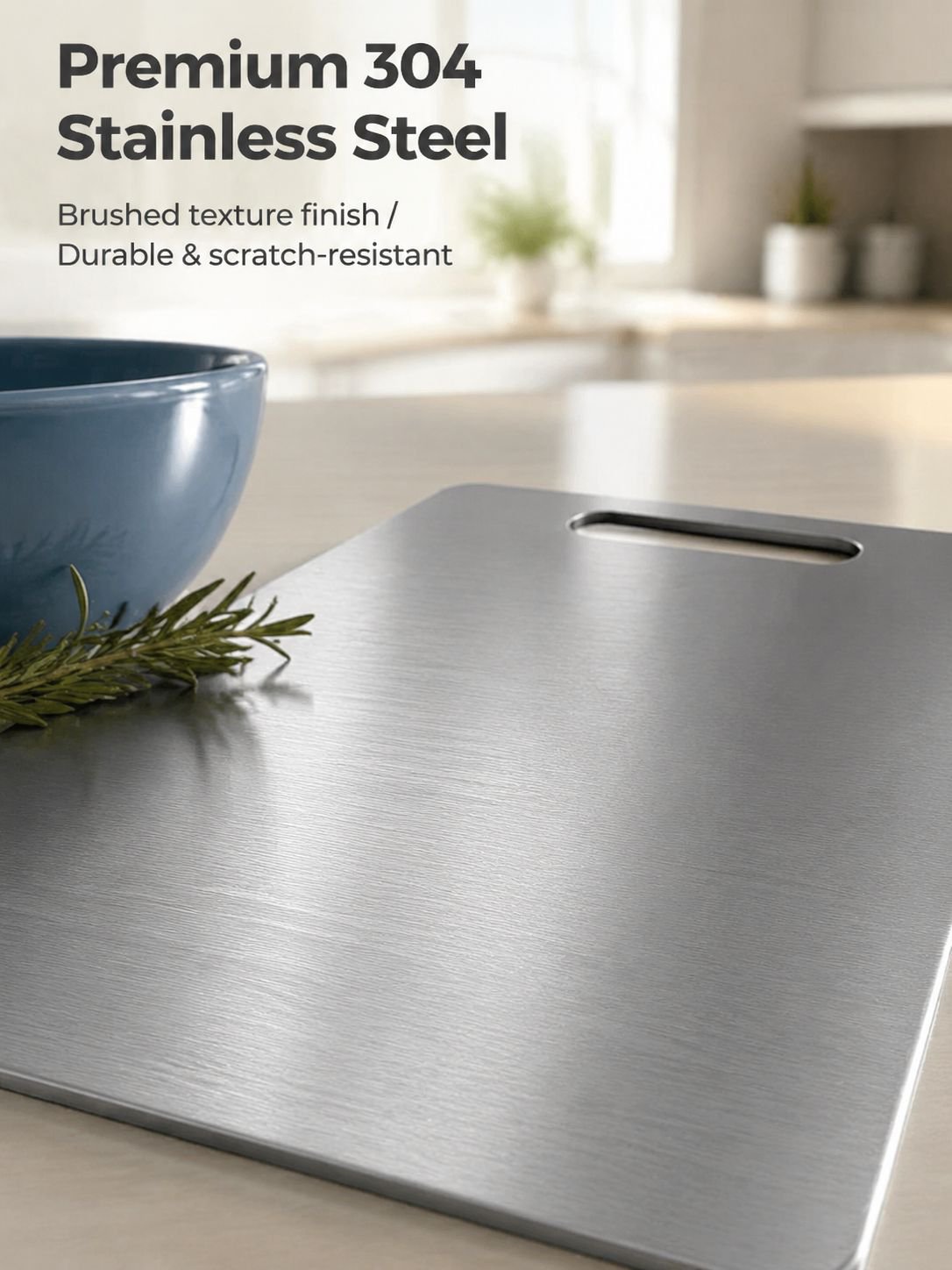 Household kitchen dough kneading board on countertop