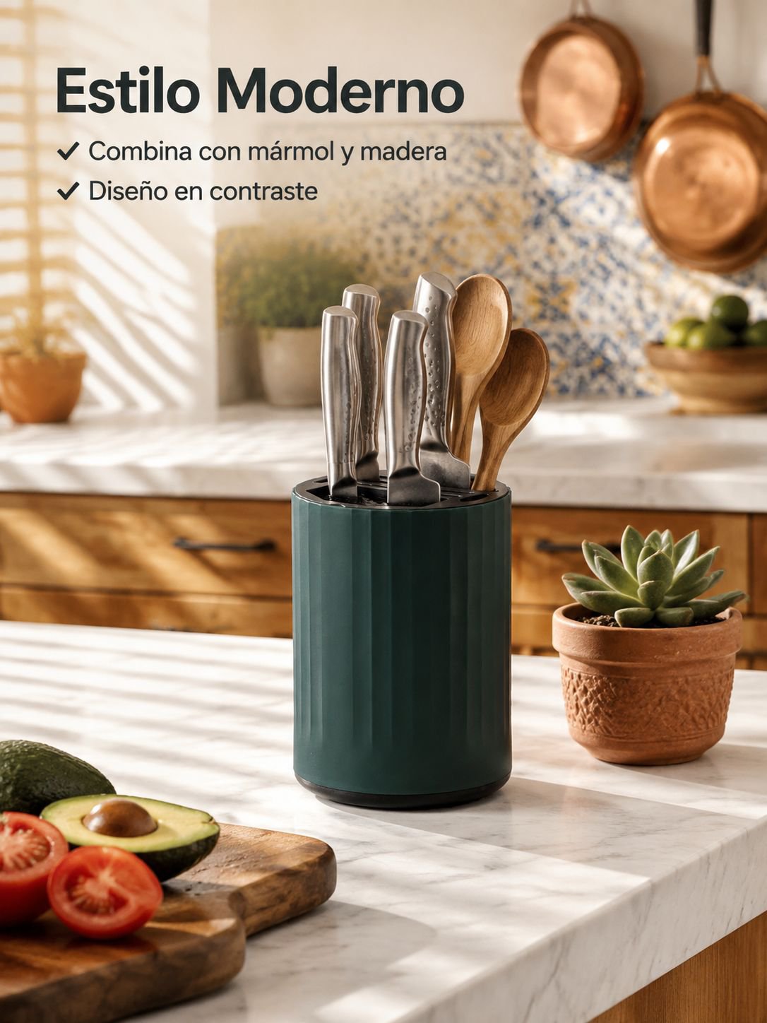 Estuche organizador 3 en 1 para cuchillos y cucharas