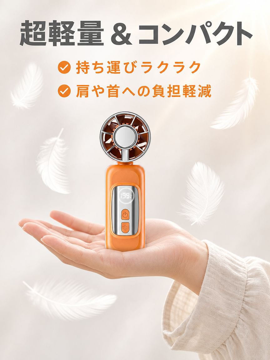 アウトドアスポーツ用半導体冷却クリップ式ミニファン