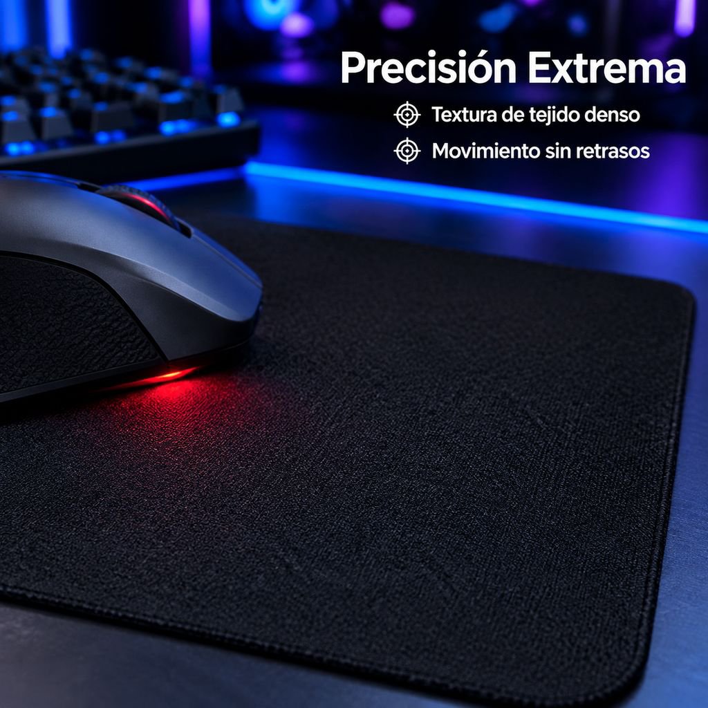 Alfombrilla de ratón negra y suave