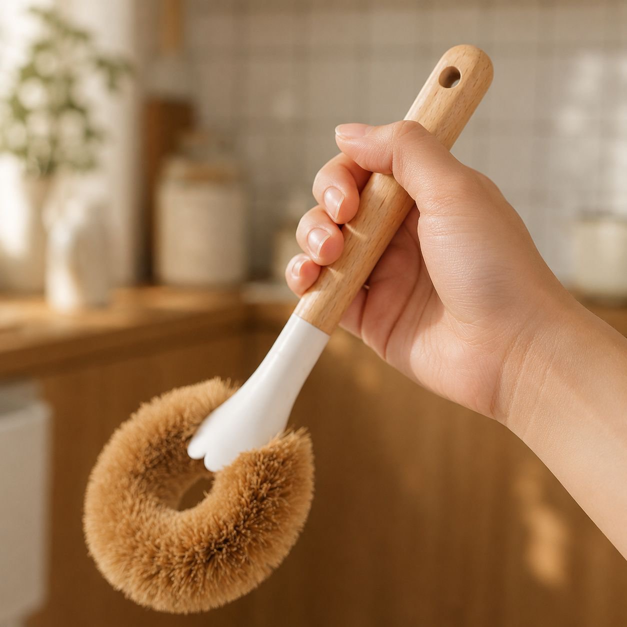 Multipurpose Coconut Fiber Cleaning Brush