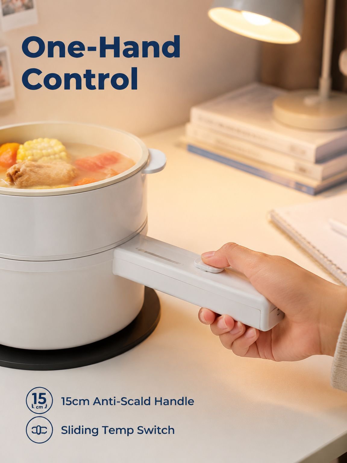 Multifunctional Non-stick Long Handle Electric Cooking Pot
