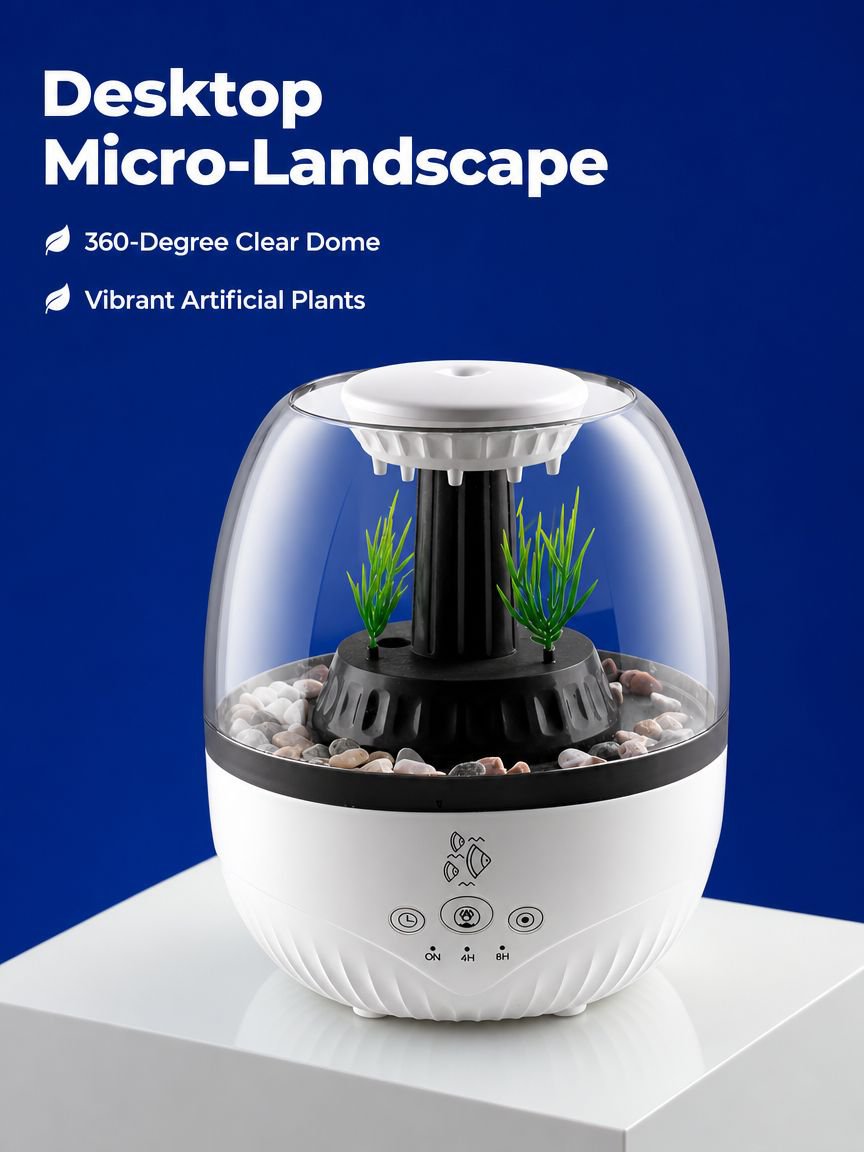 Silent Aroma Diffuser with Colorful Ambience Light Humidifier