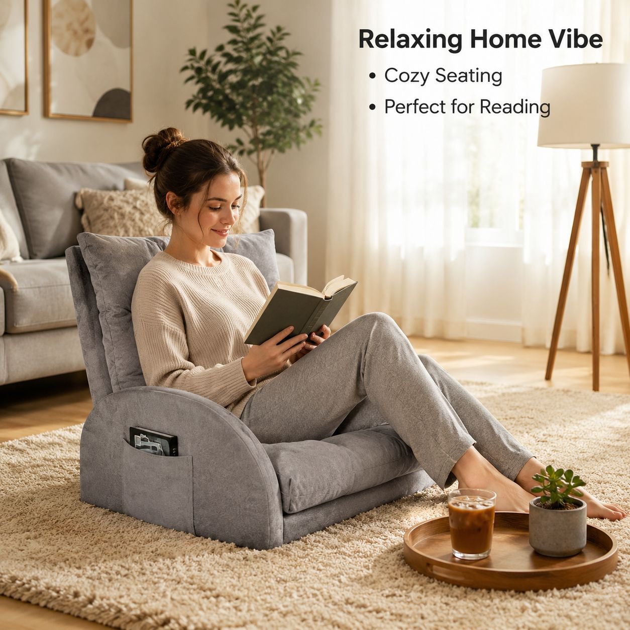 Foldable single-seat lounge chair