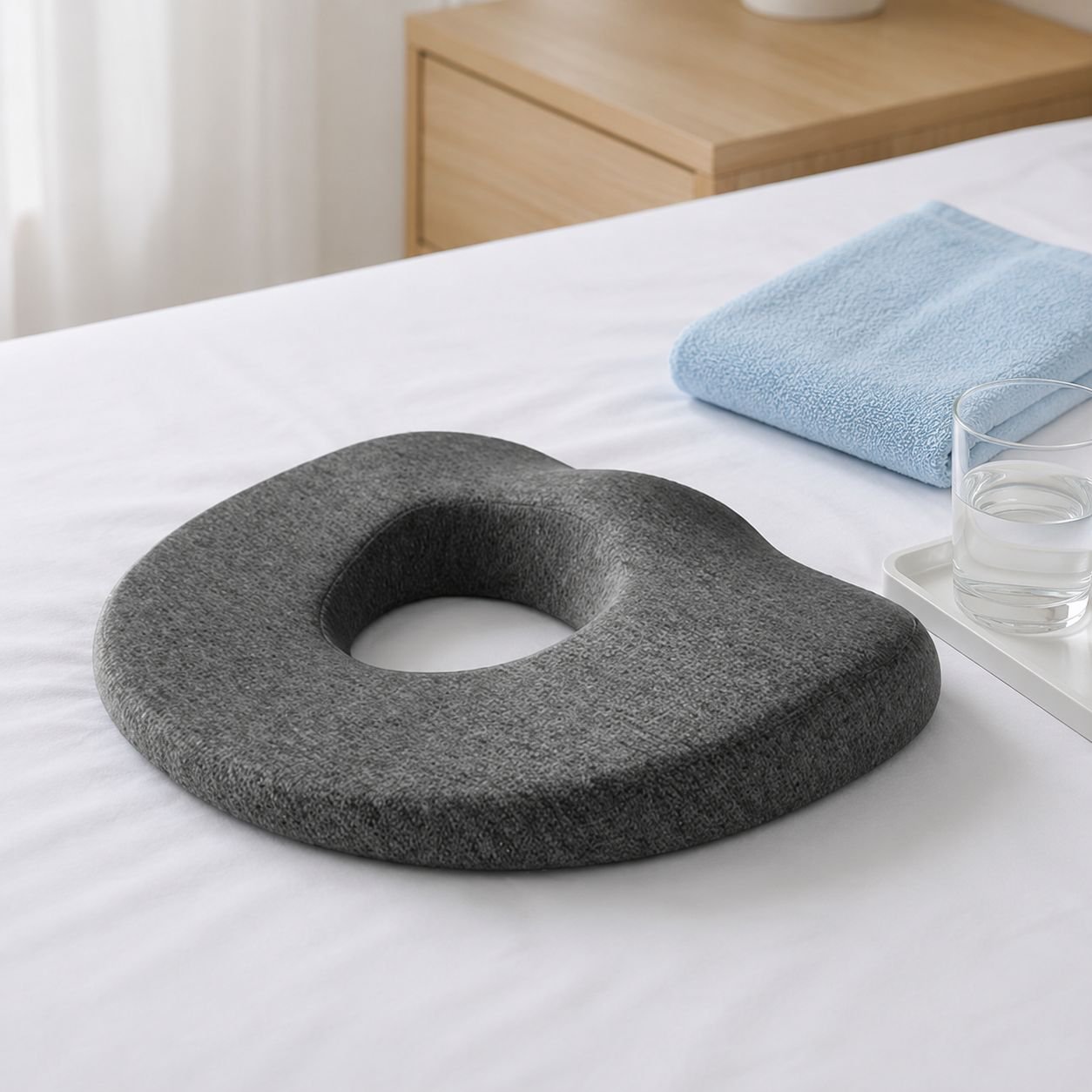 Cojín de espuma viscoelástica para comodidad a largo plazo, descompresión y cuidado de la cama del c