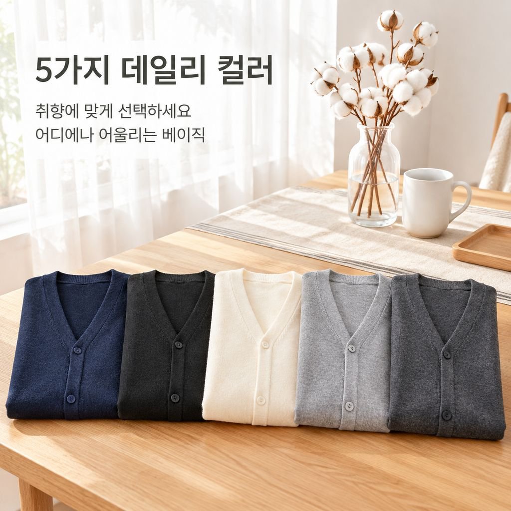 여성용 프레피 스타일 긴팔 V넥 니트 가디건