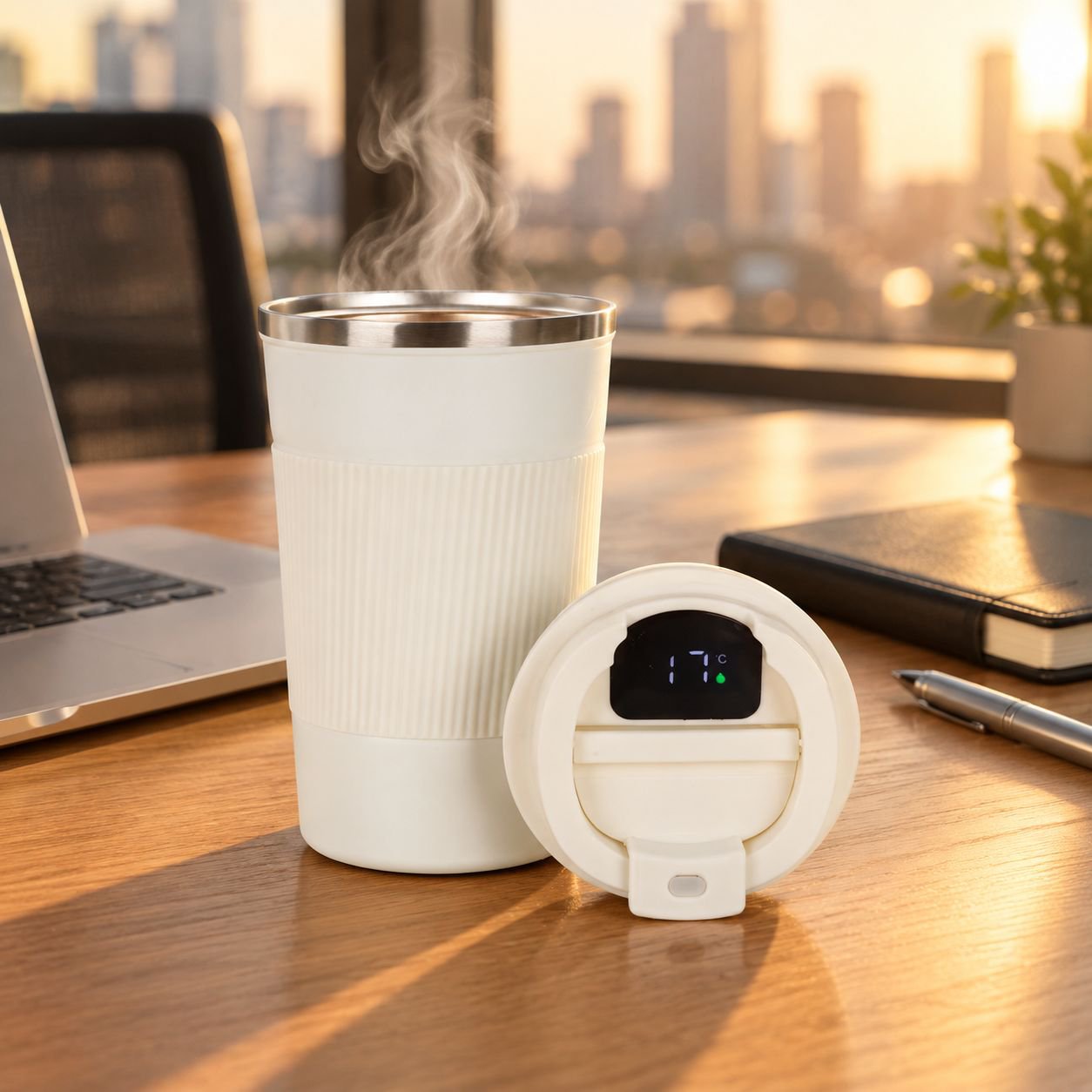 Temperature Sensor Coffee Thermos Cup