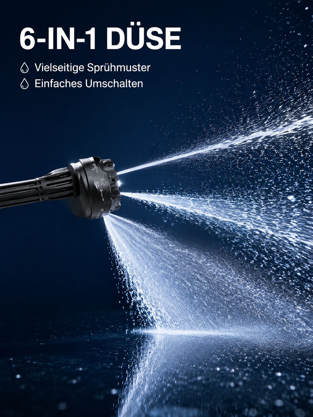 Schwarzes bürstenloses Hochdruck-Wasserpistolen-Set (10 Stück, 2 Batterien, 1 Ladegerät, Handschuhe)