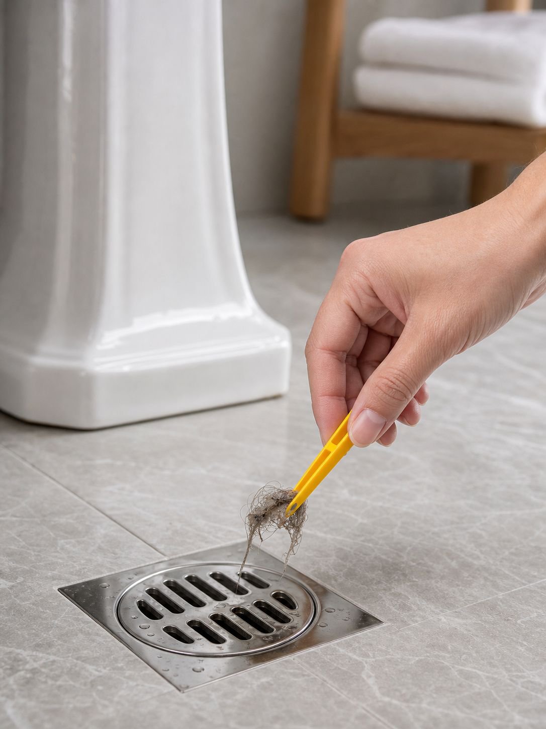 Durable long-handle brush for cleaning