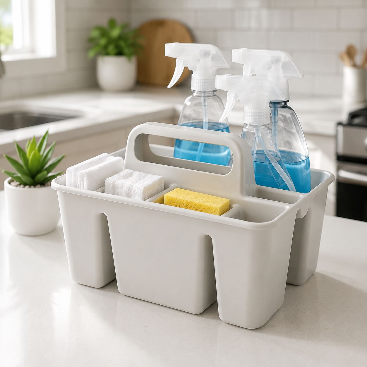 Portable cleaning storage basket, household divider, sundrying basket, desktop storage bin, desktop 
