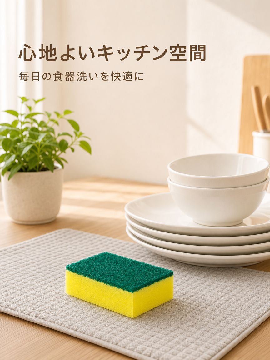 キッチンアクセサリーとしてのスポンジたわし