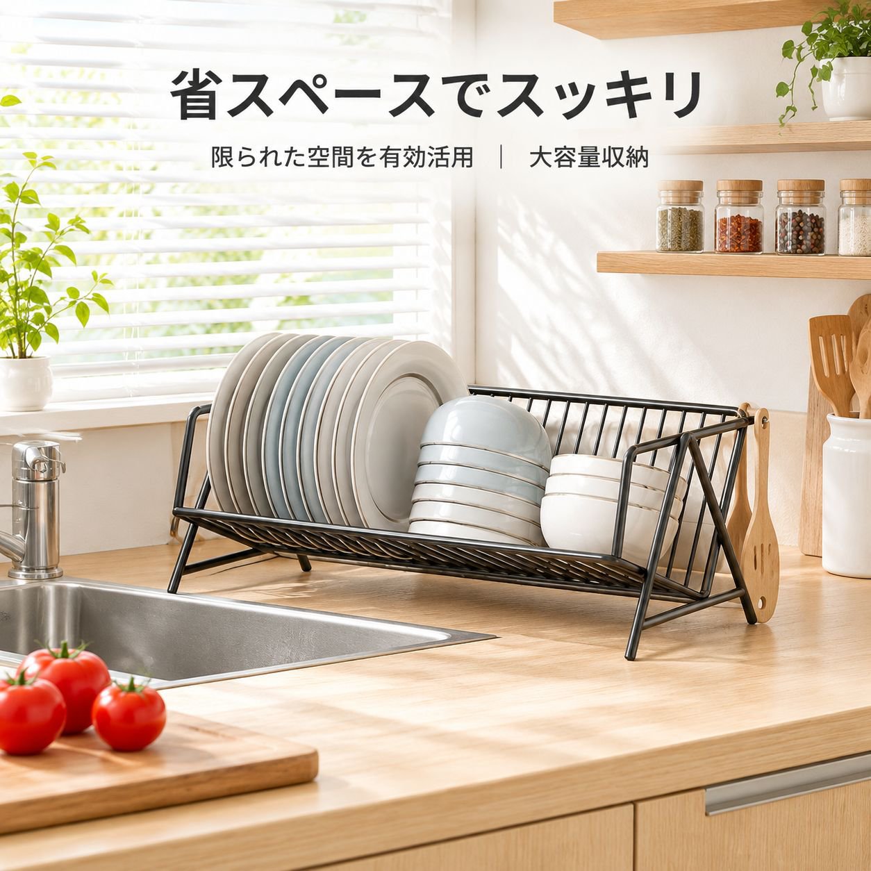 キッチンカウンター用食器ラック