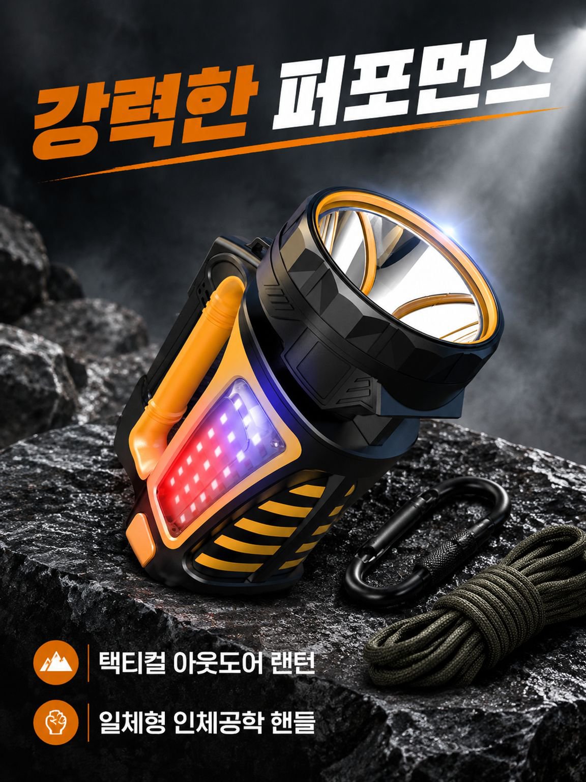 고광도 장거리용 휴대용 손전등