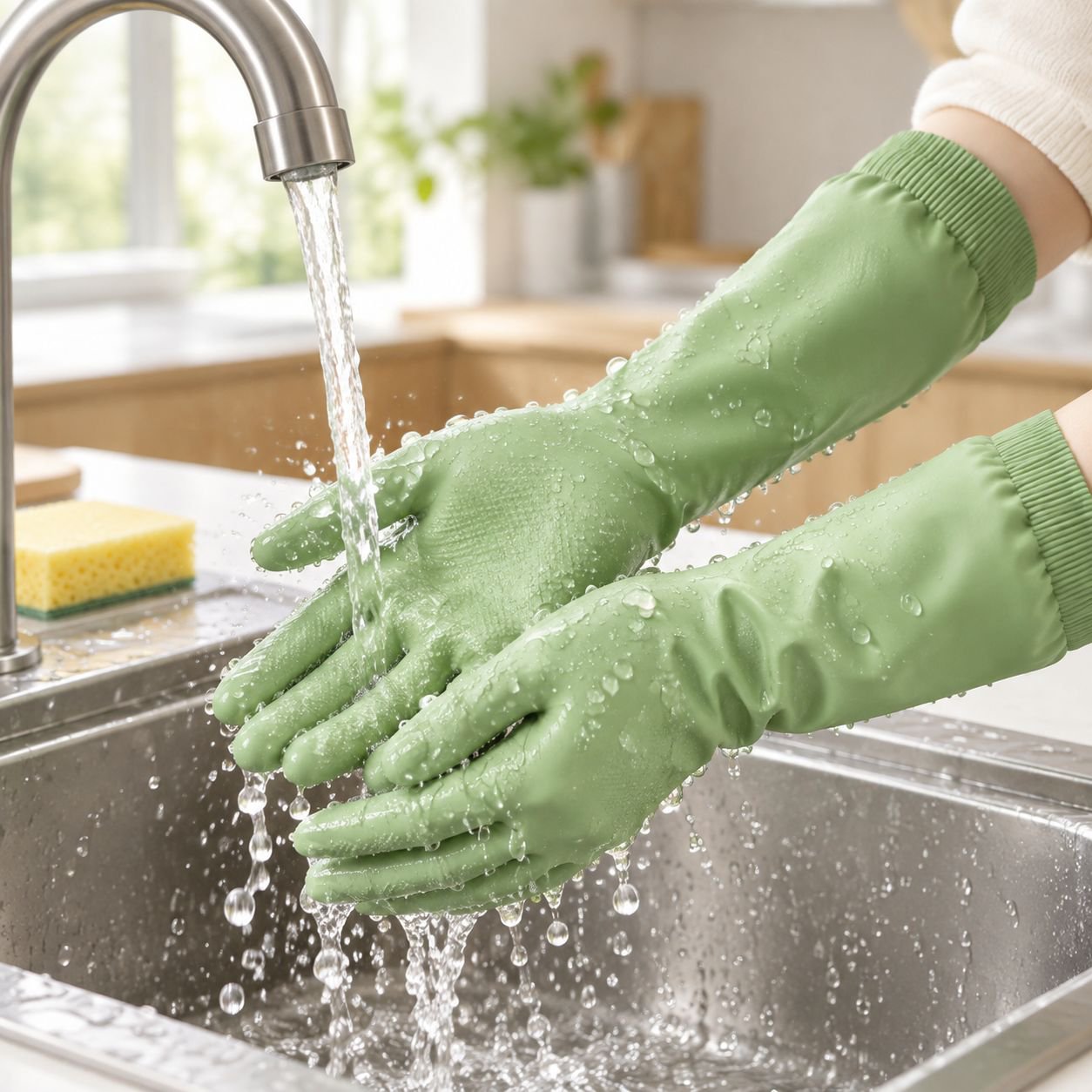 Damen Küchenhandschuhe, rutschfest, verdickt, wasserdicht
