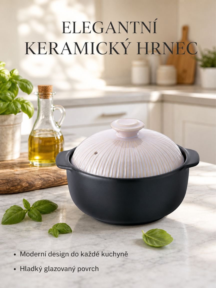 Protiskluzový keramický hrnec