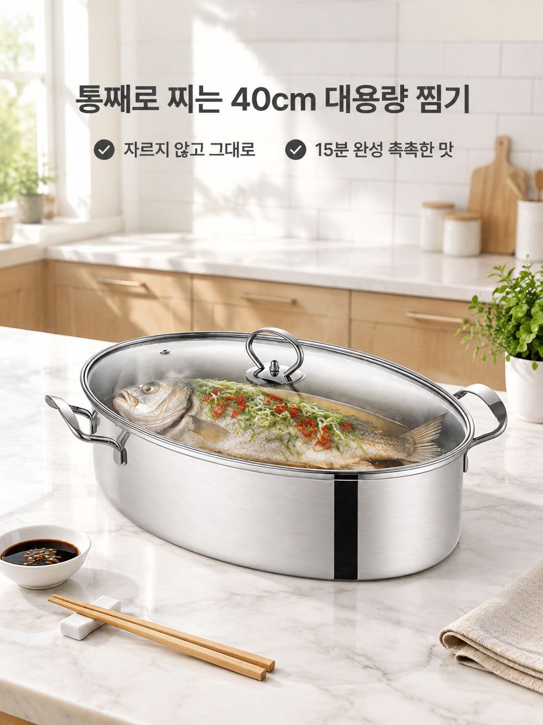 스테인리스 스틸 생선 찜통