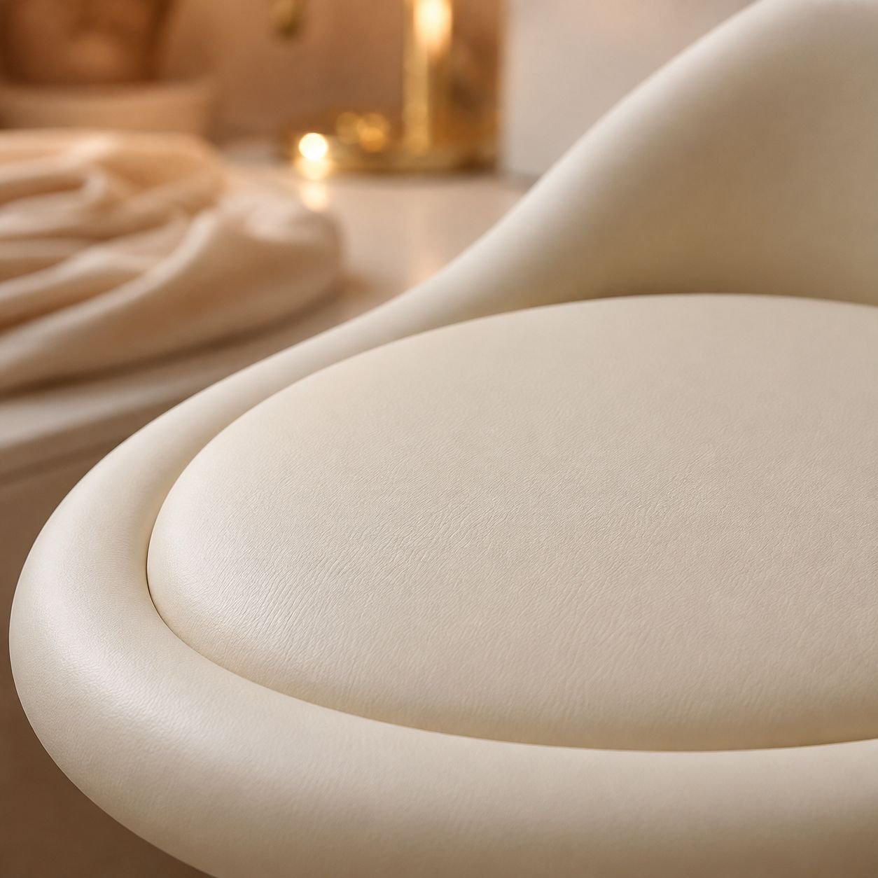 Modern cream makeup chair for bedroom decor