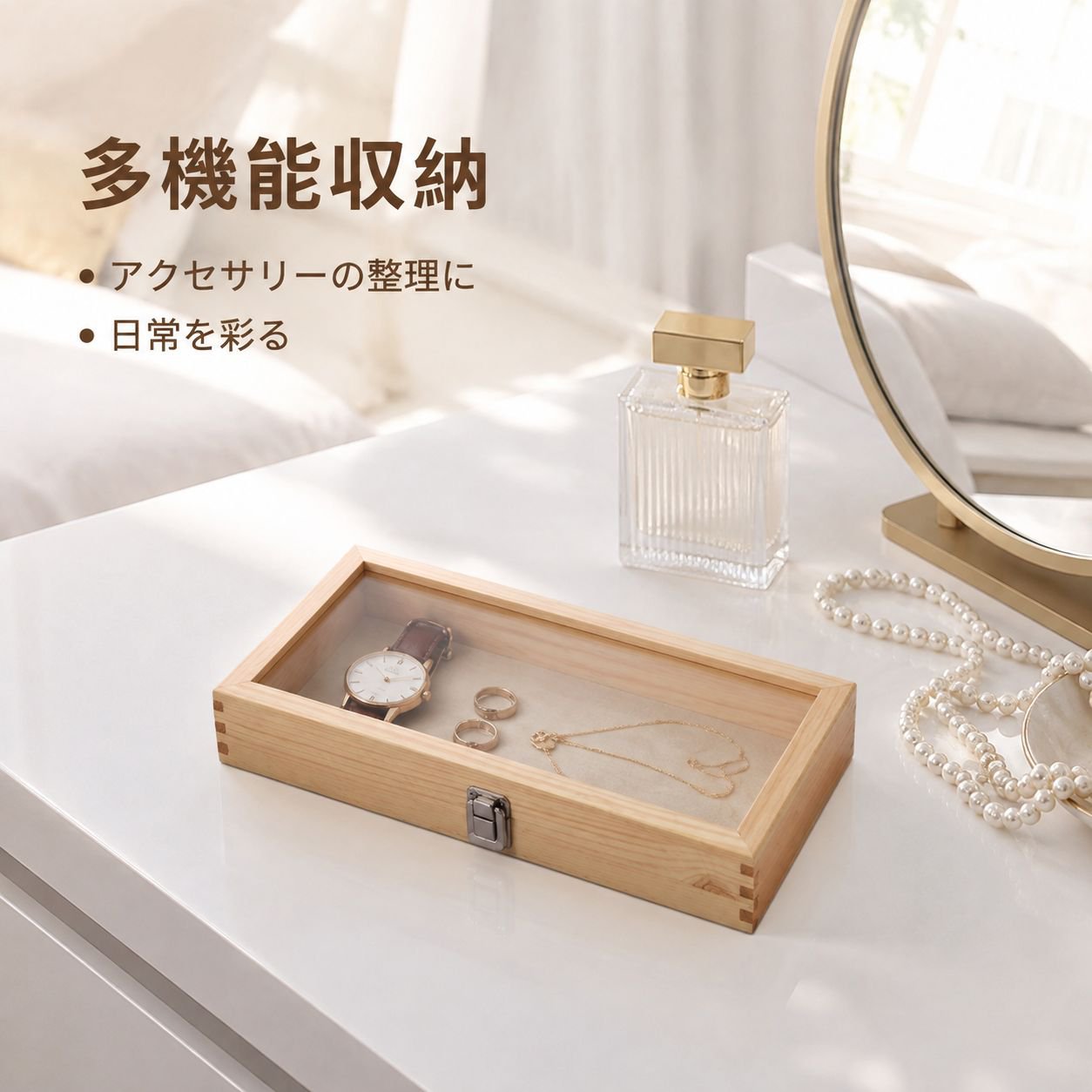 透明長方形木箱お土産箱木製収納ケース展示アクセサリーケースお土産箱木箱展示ケース