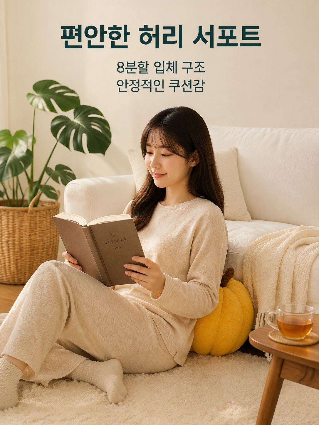 부드럽고 푸석푸석한 호박 귀여운 쿠션