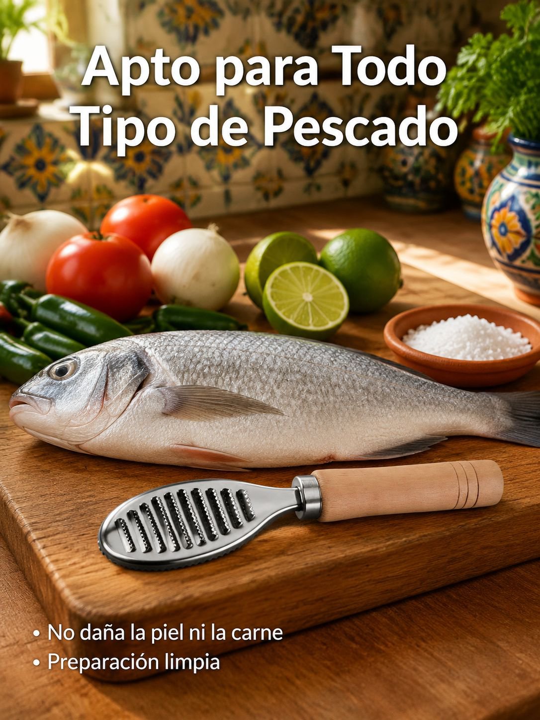 Nuevo removedor de escamas de pescado reforzado de acero inoxidable