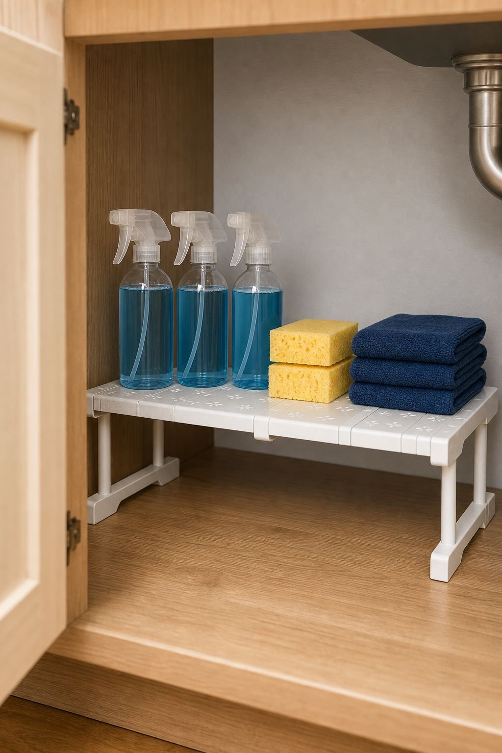 Retractable layered partition rack installed in wardrobe