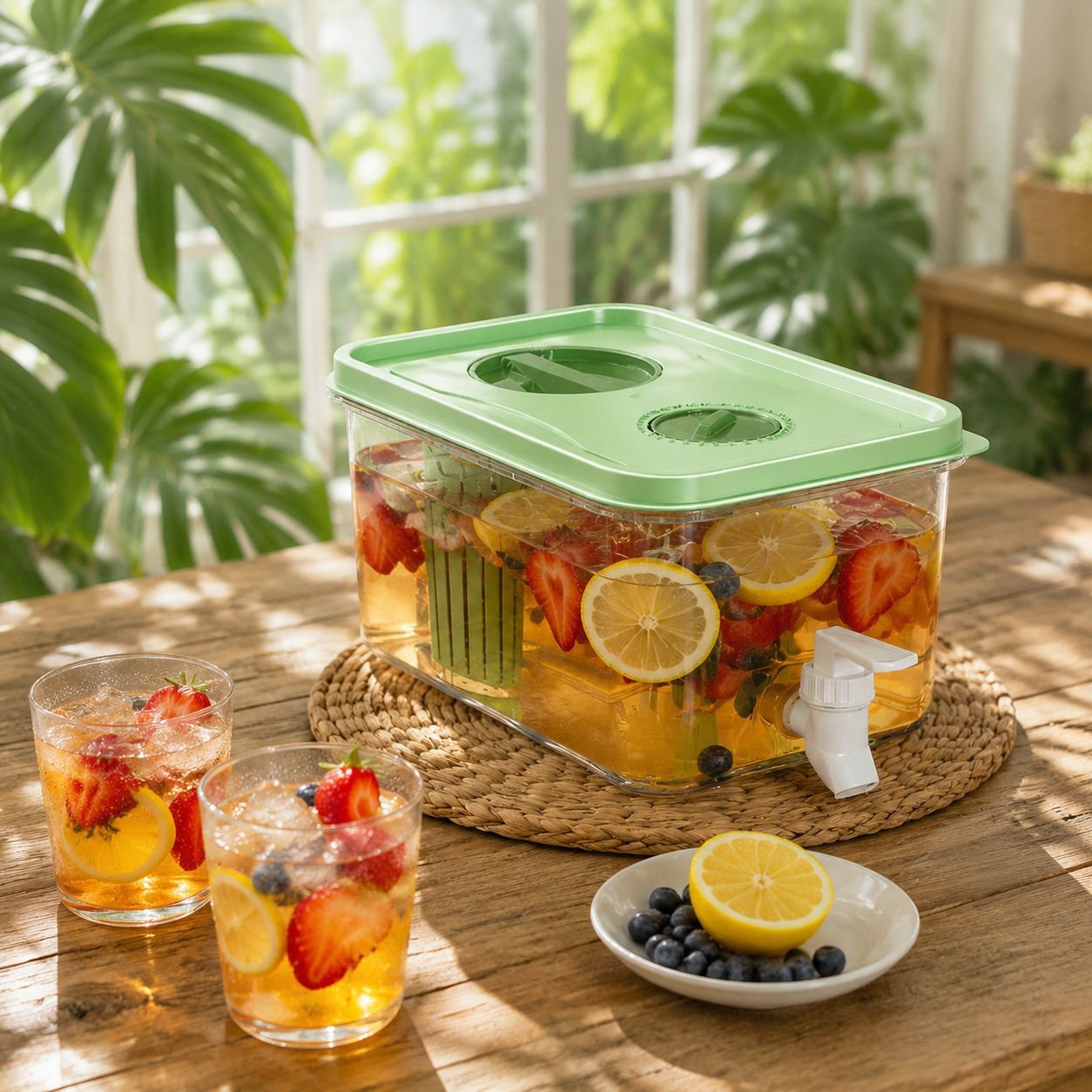 2.8L cold water pitcher for home use, refrigerator, cold drinks, fruit tea, high temperature resista