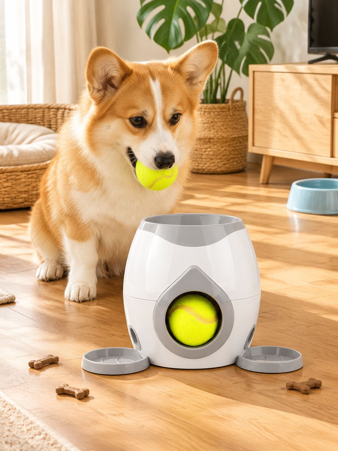 犬用ボール遊びおもちゃとごほうびフィーダー