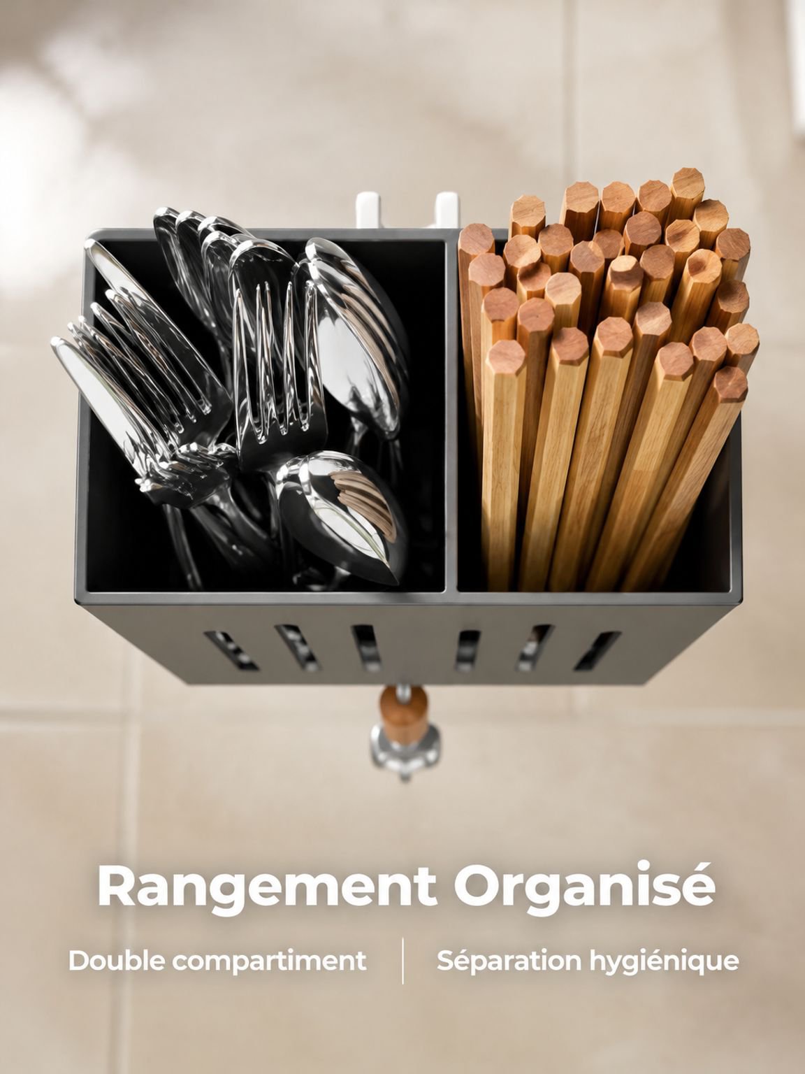 Organisateur mural de cuisine pour garder les ustensiles à portée de main
