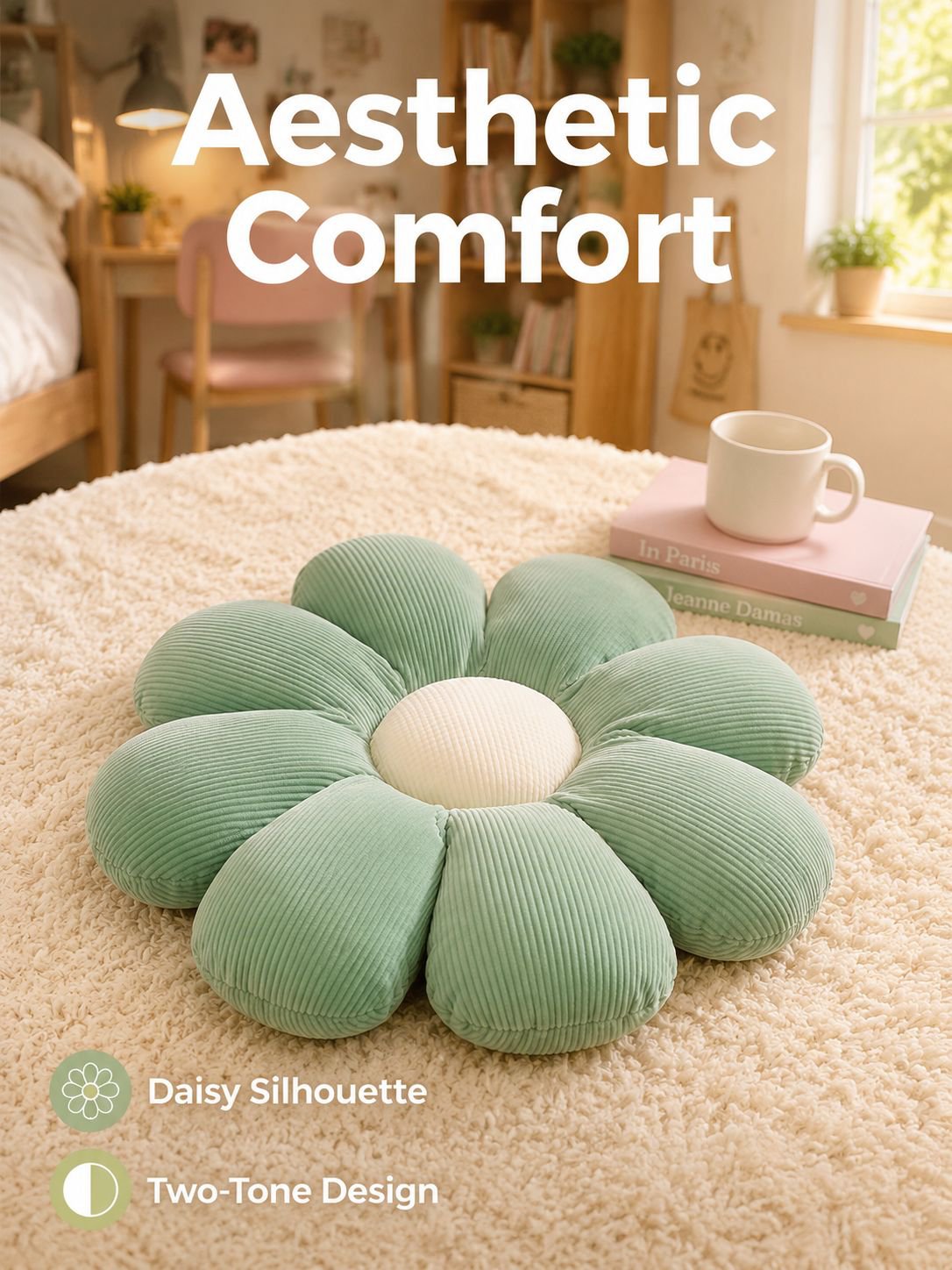 Daisy Flower Cushion