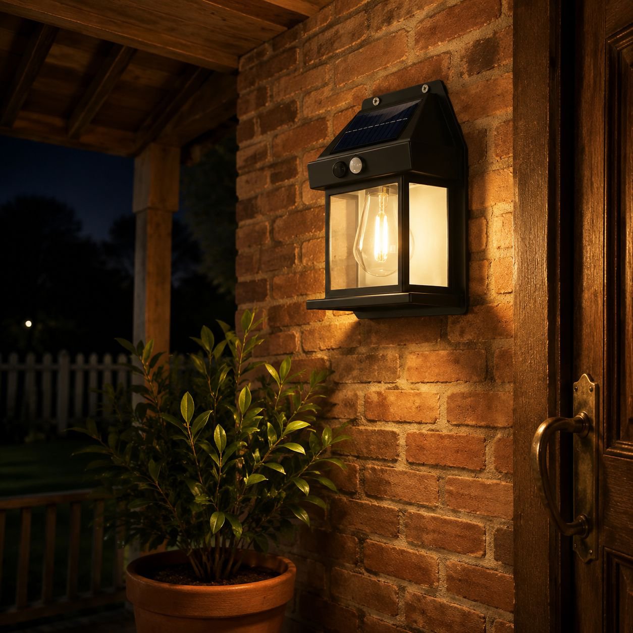 Outdoor Solar Waterproof Vintage Wall Light for Villa