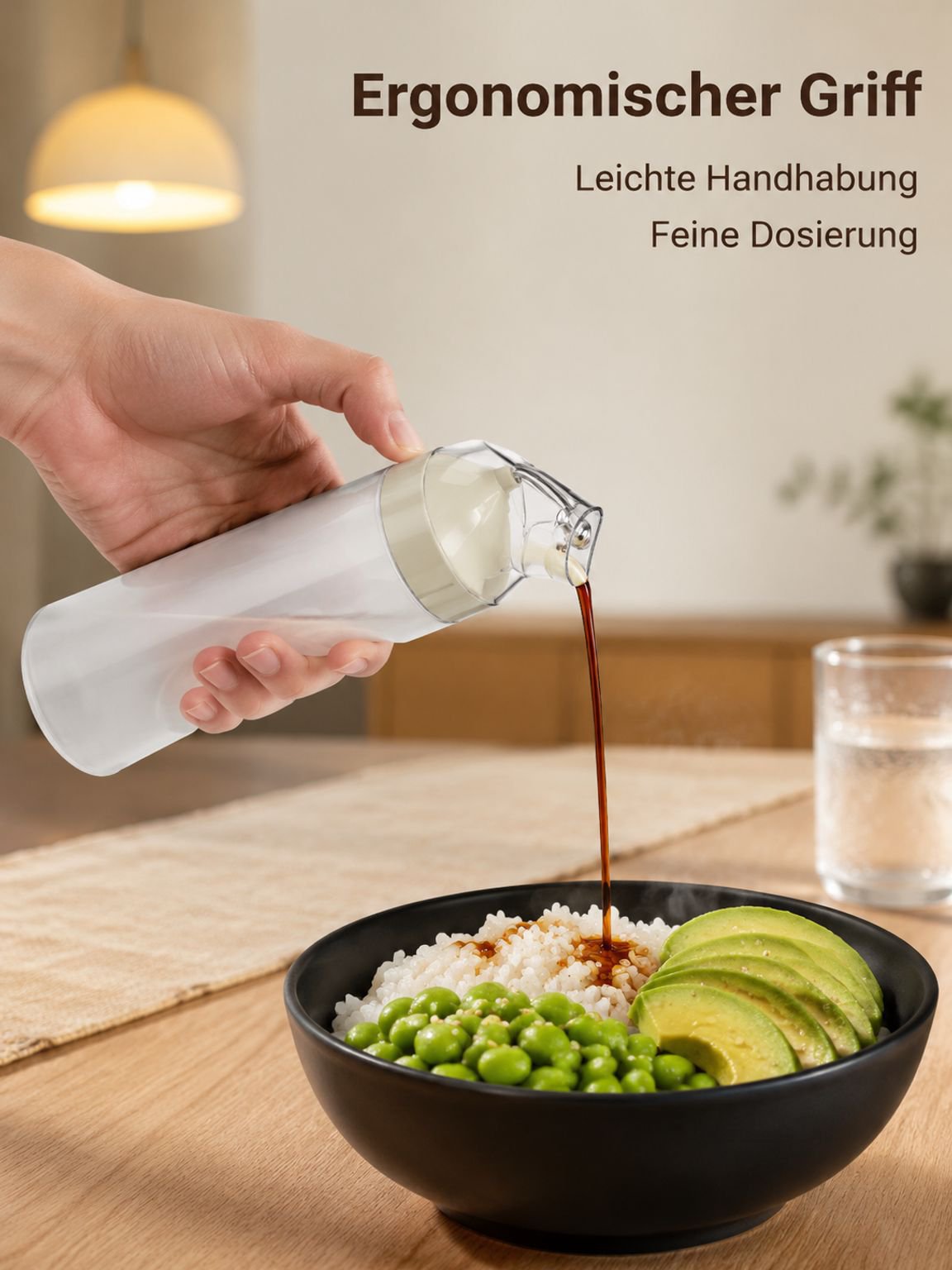 Tropffreie Sojasaucenflasche für Küche und Haushalt