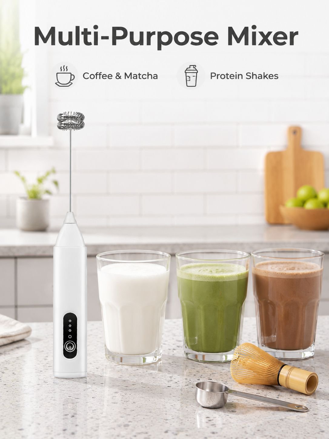 Wireless Electric Handheld Milk Frother