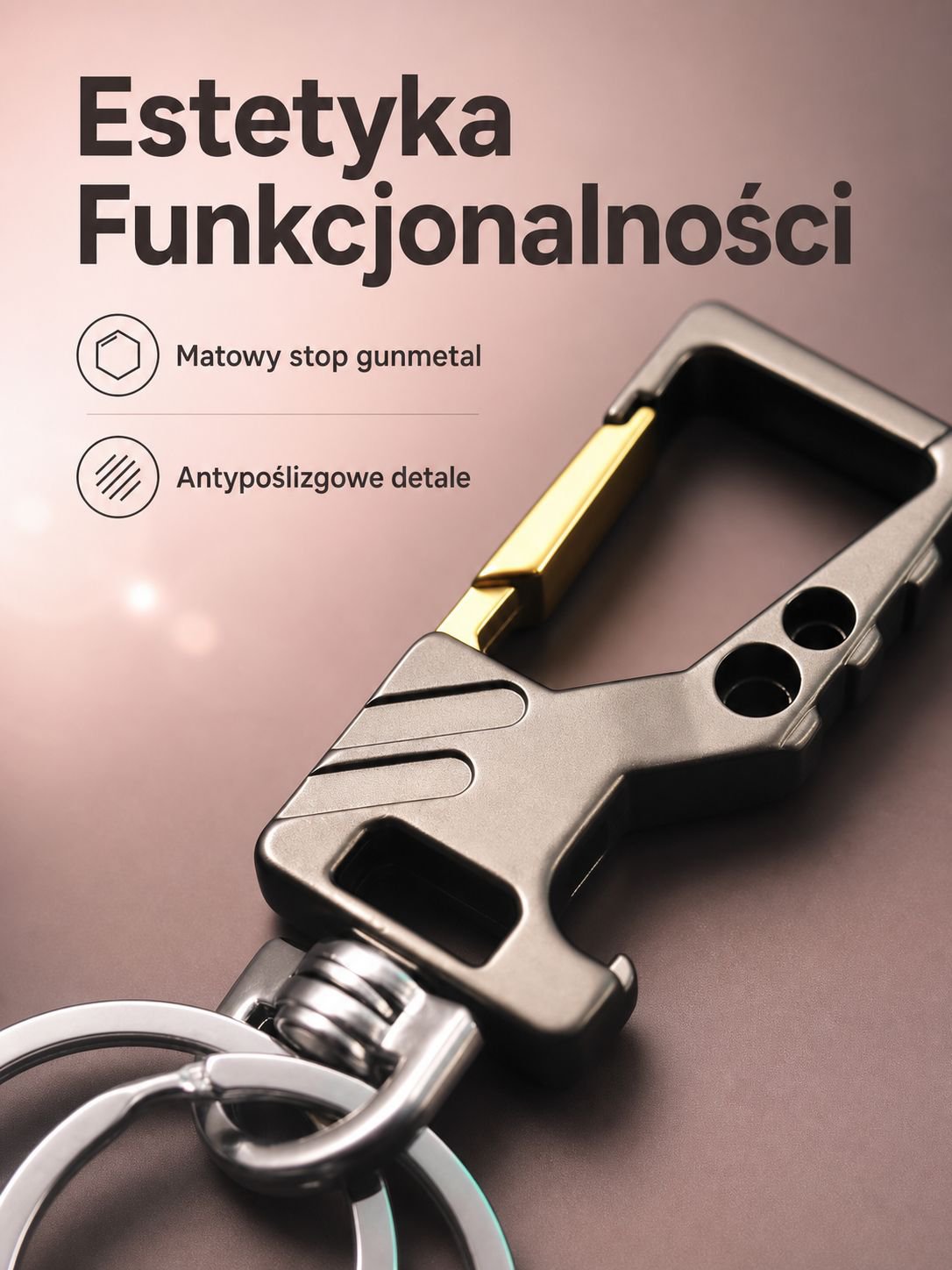 Brelok do kluczy samochodowych z otwieraczem do butelek