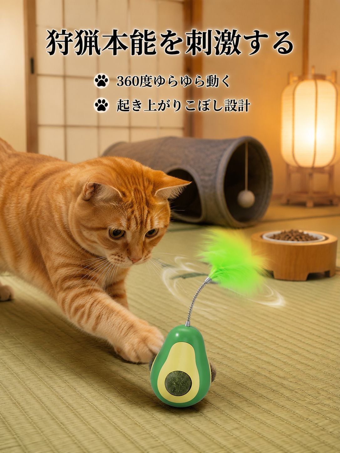 タンブラー型猫用おもちゃ