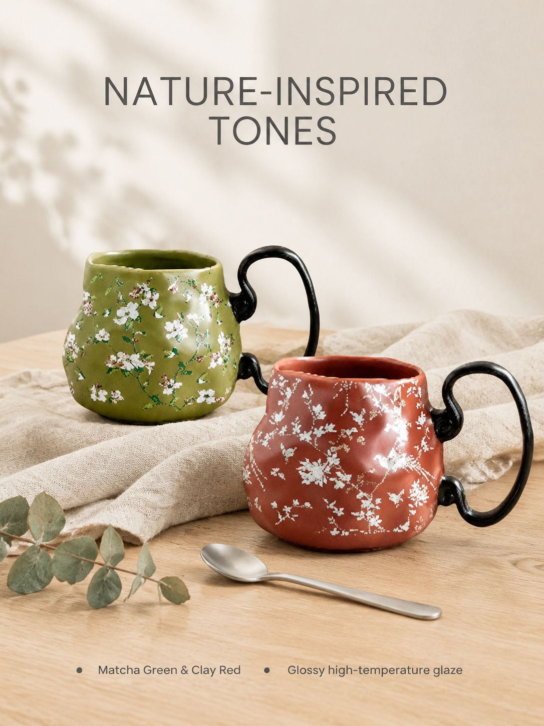 Unique ceramic water cup for daily use at home