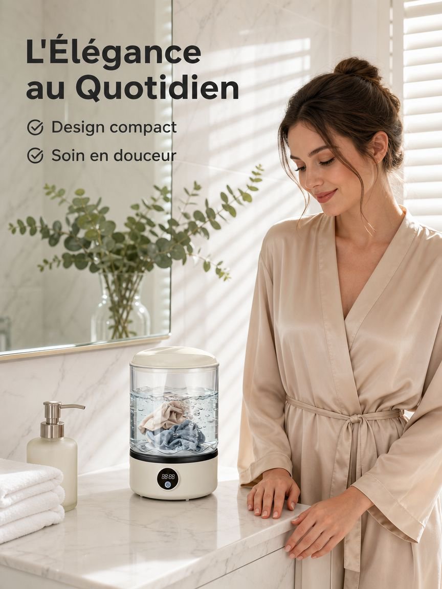 Mini machine à laver portable rechargeable pour sous-vêtements