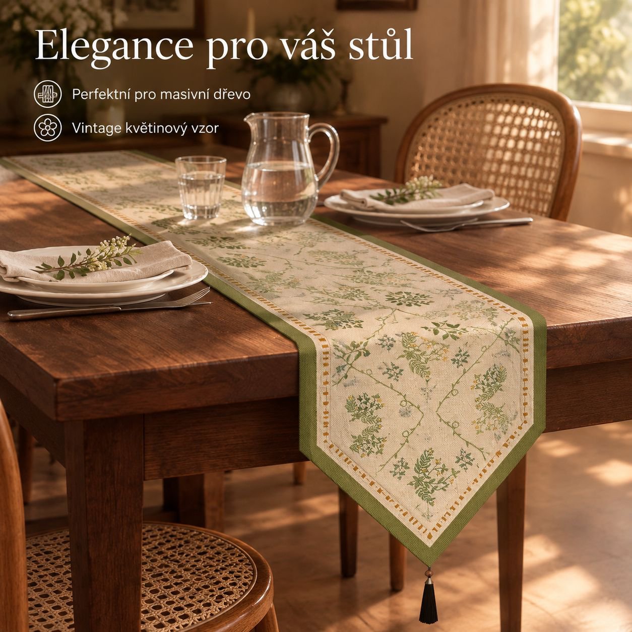 Francouzský běhoun ve vintage stylu