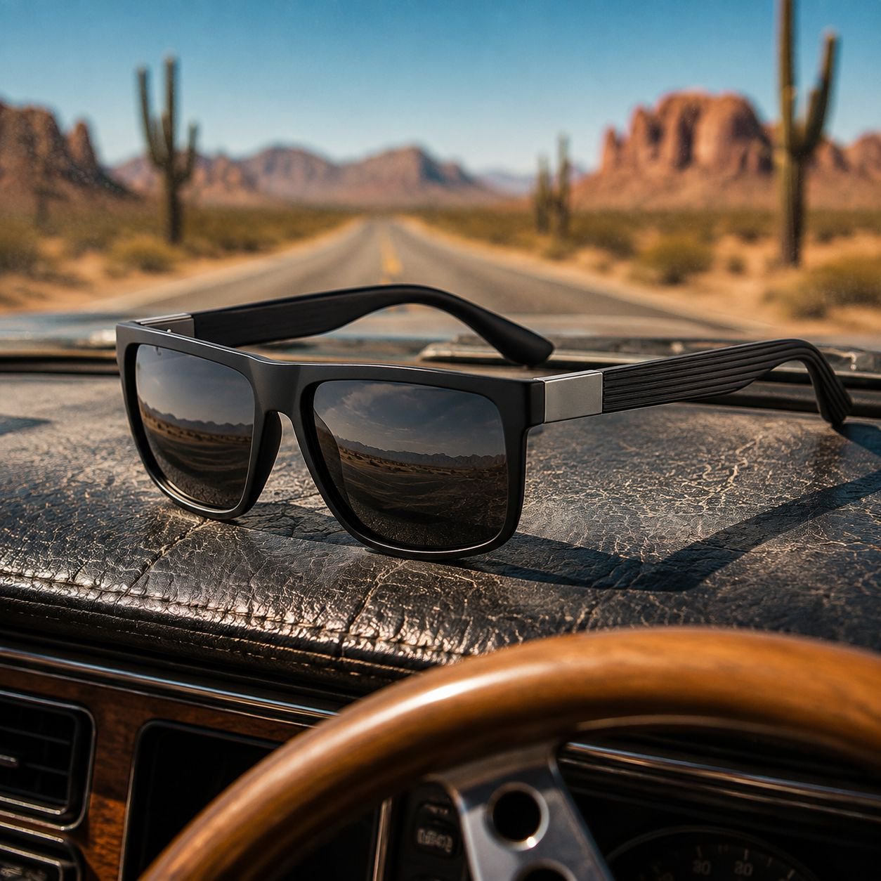 2026 New Men's Retro Polarized Sunglasses Driver's Glasses with UV Protection 8832