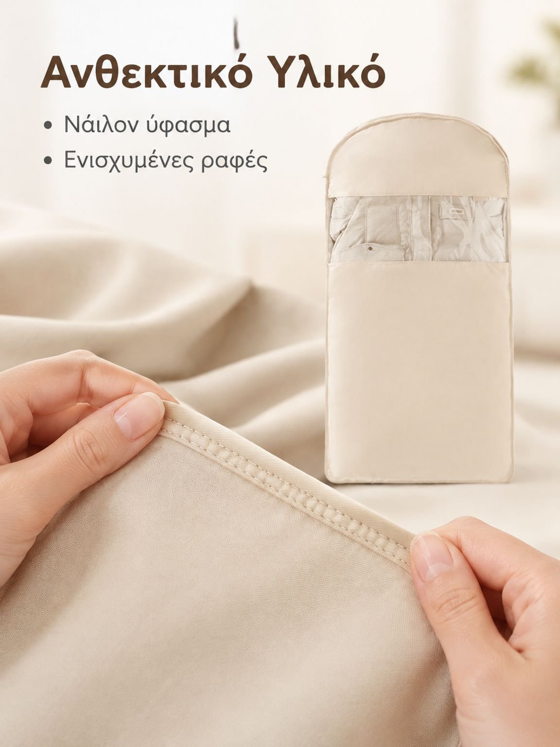Αντικραδαστική σακούλα αποθήκευσης με συμπίεση και προστασία από σκόνη