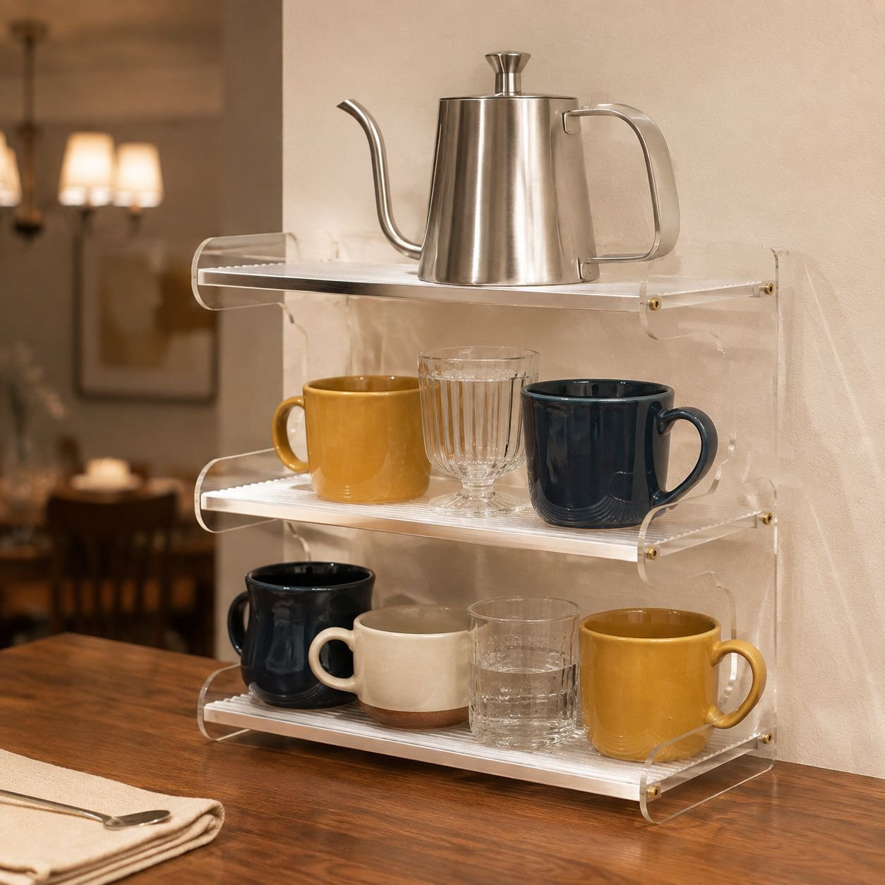 Desktop storage rack household table storage rack dining table organizer desk multi-layer bookshelf 